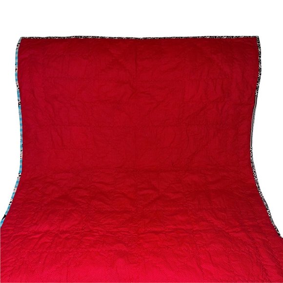 Handmade Hand Crafted Dalmatian Dog Lover Patchwork Granny Square Quilt 45 X 39 - Picture 7 of 10